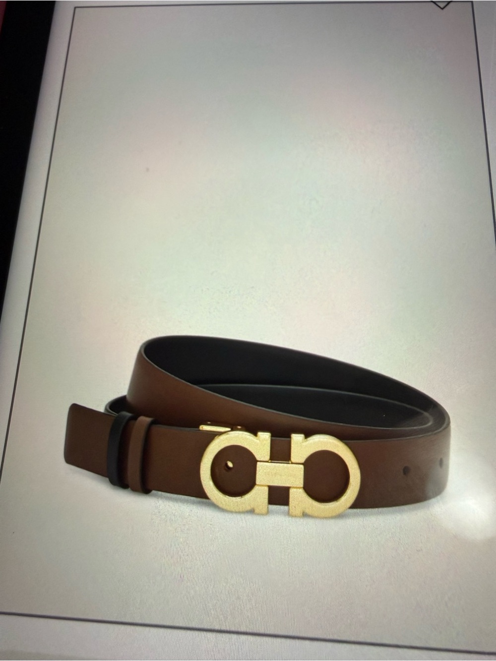 Salvatore Ferragamo women’s reversible Gancini belt
